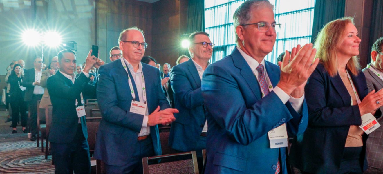 Close up on a standing ovation