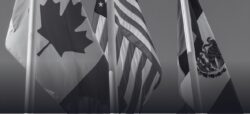 Flags of Canada, USA, and Mexico